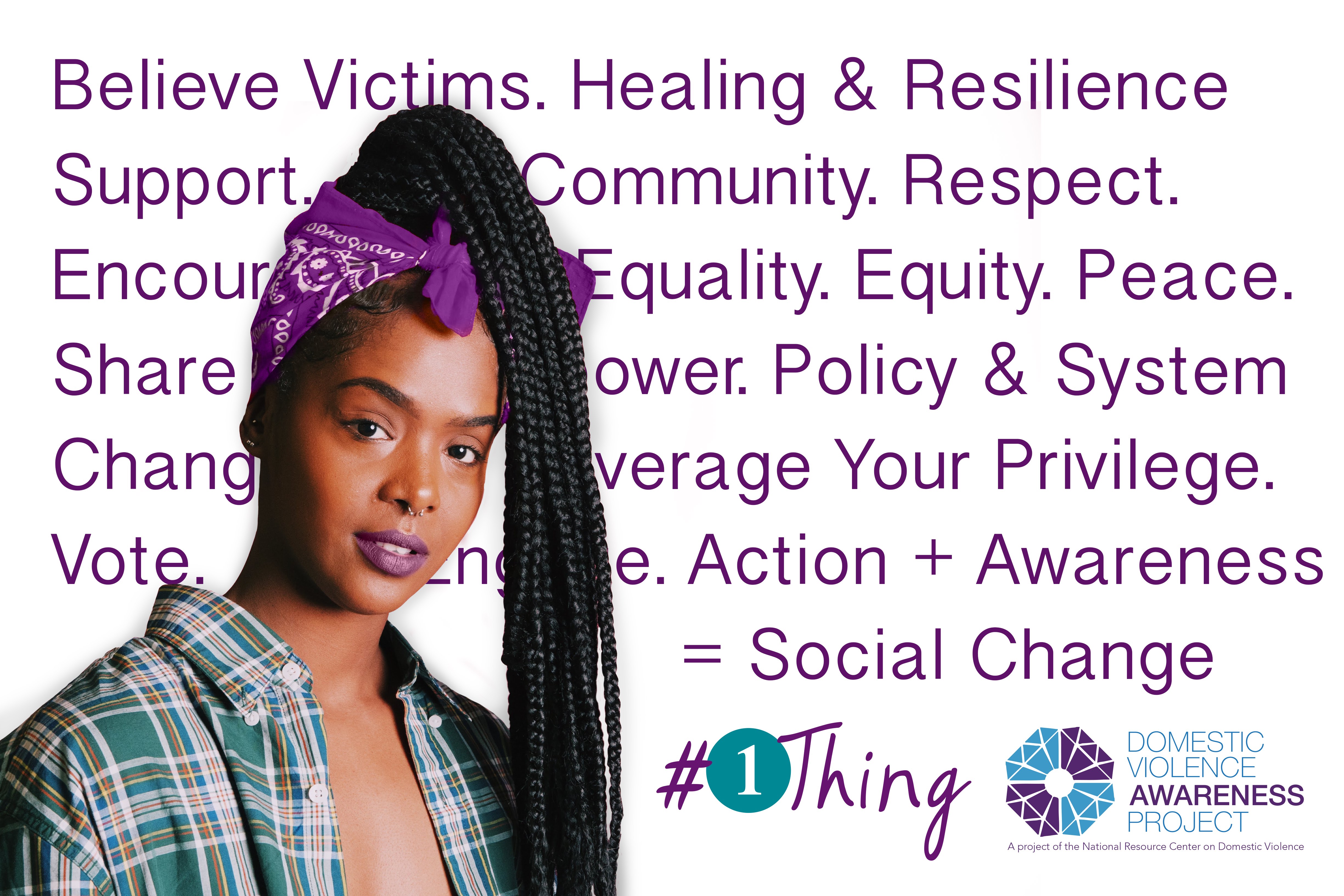 1thing image black woman support survivor text background