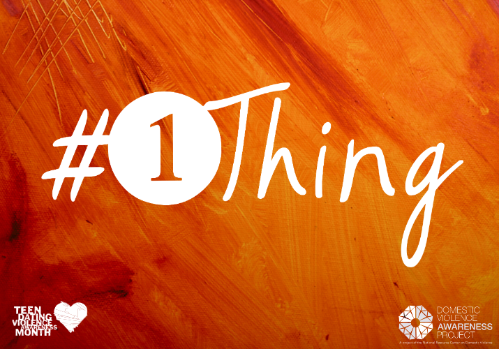 #1thing logo orange background