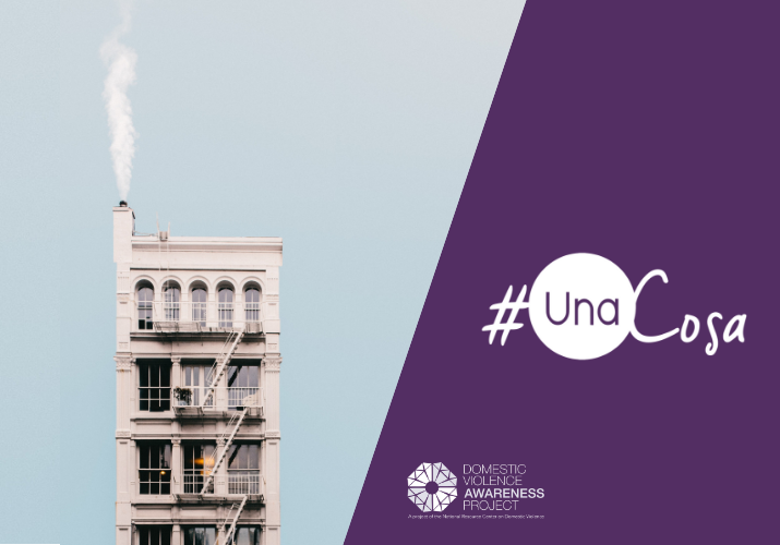 Top 4 stories of a building with blue sky and puffing chimney #unaCosa