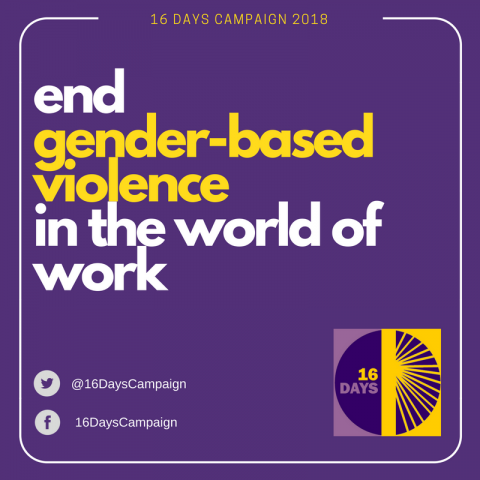 Image reading end gender-based violence in the world of work